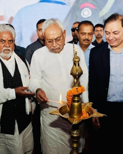 Bihar Chief Minister Nitish Kumar laid the foundation stone for a Rs 1,600-crore cement grinding unit of Ambuja Concrete North Private Ltd, a subsidiary of Adani Group's Ambuja Cements, in Nawada district.